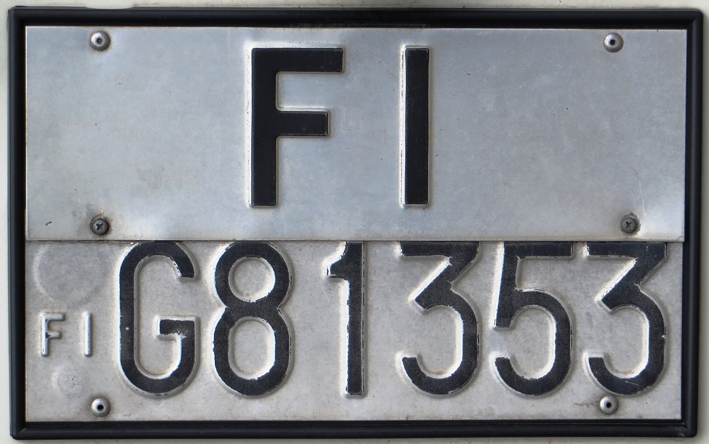 Targa quadrata bianca FI G81353